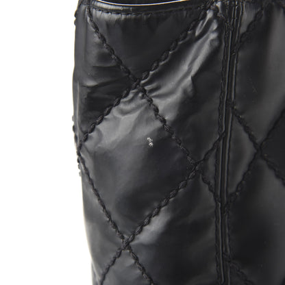 Chanel Glazed Calfskin Stitch Tote Black 10 of 16