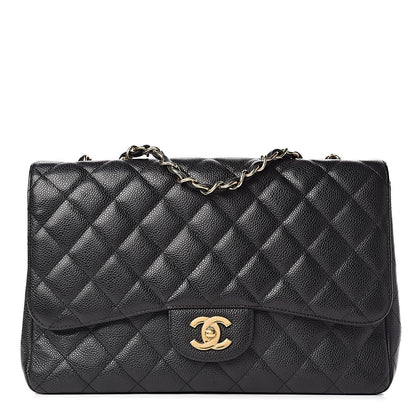 Chanel Caviar Quilted Jumbo Single Flap Black 1 of 12