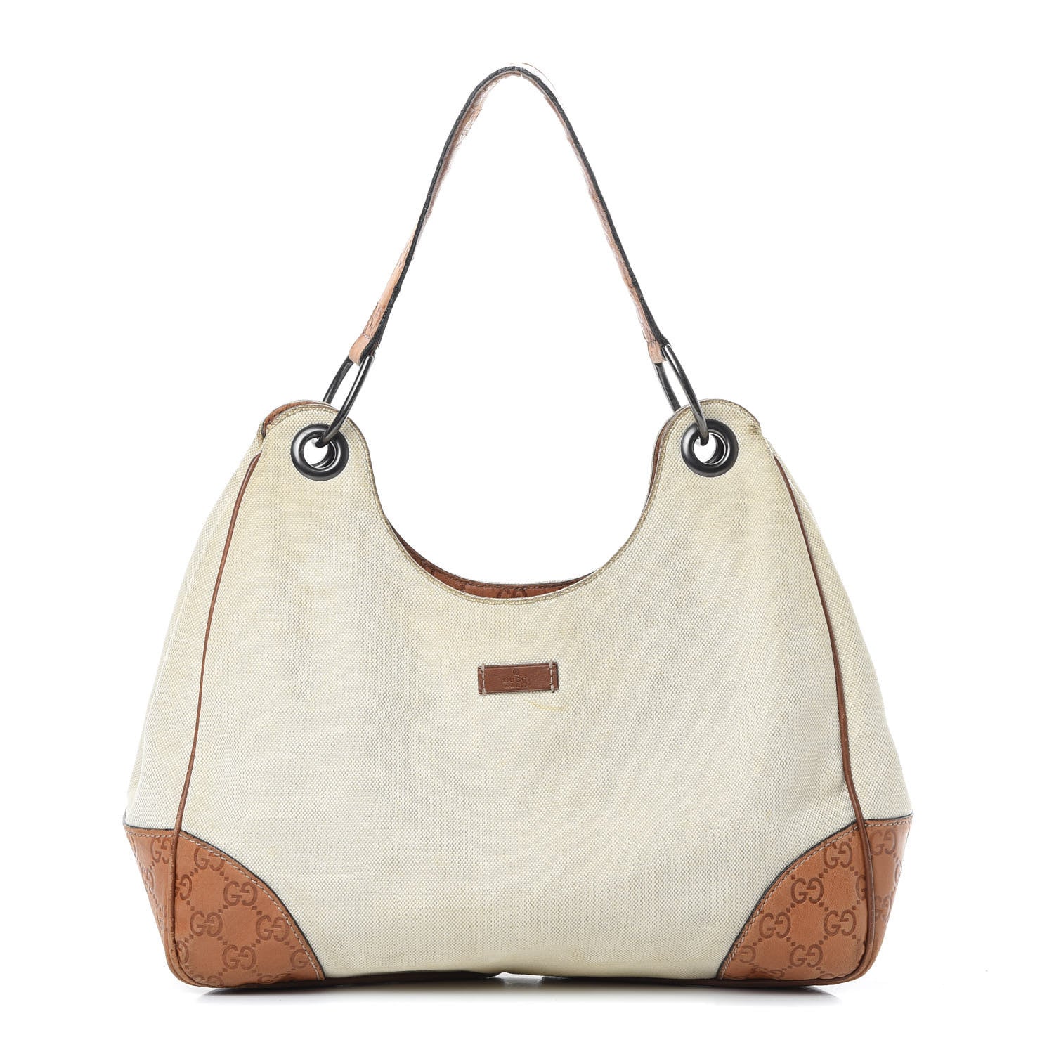 Gucci Canvas Guccissima Hobo Beige 1 of 19