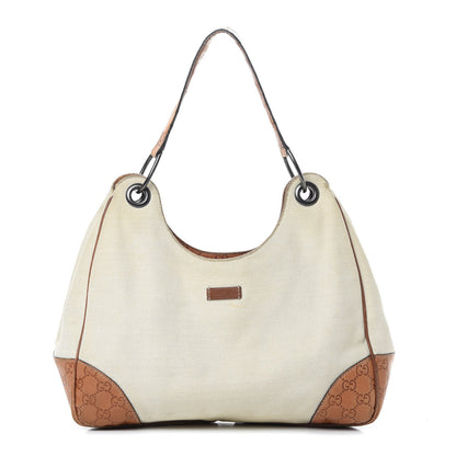 Gucci Canvas Guccissima Hobo Beige 1 of 19