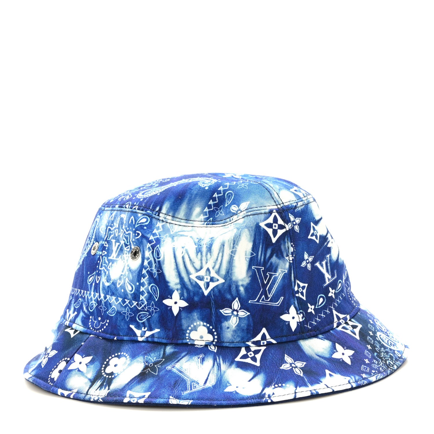 Louis Vuitton Monogram Bandana Bucket Hat Blue 3 of 10