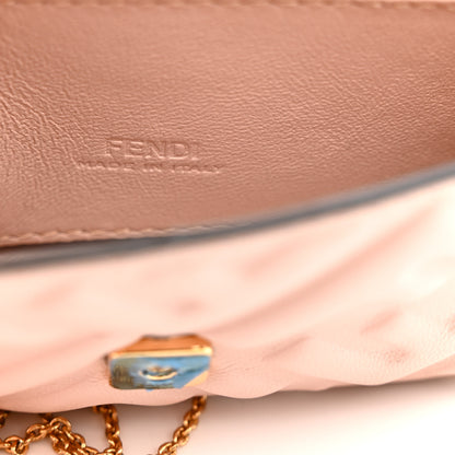 Fendi Nappa Matisse FF Embossed Nano Maxi Buckle Baguette Charm Rosa Quarzo 6 of 10