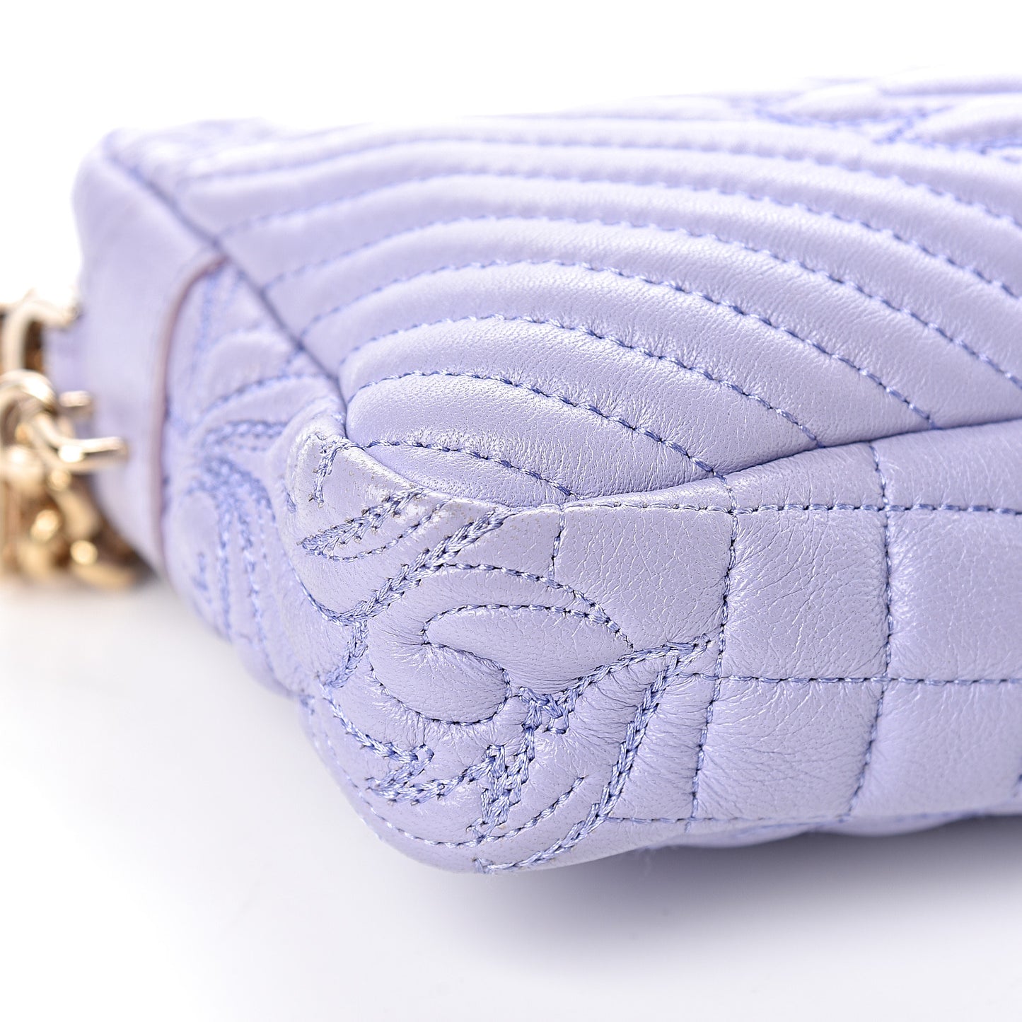 Nappa Barocco Quilted Shoulder Bag Purple