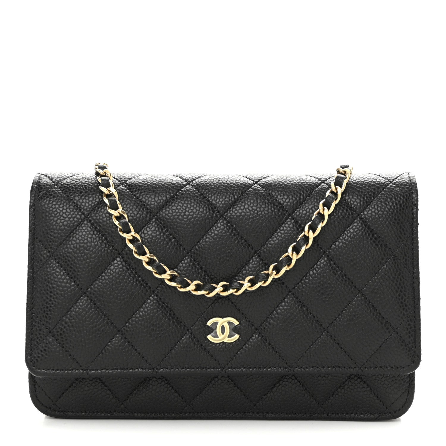 Chanel Caviar Quilted Wallet on Chain WOC Black 1 of 12