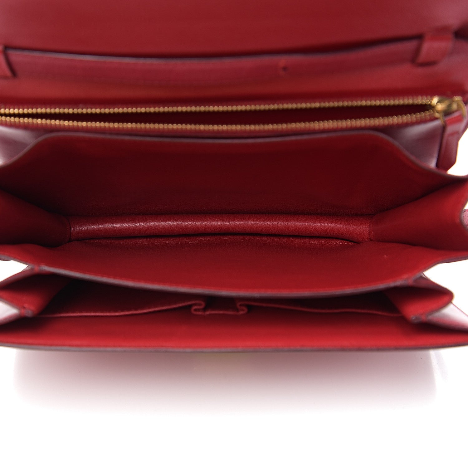 Celine Box Calfskin Medium Classic Box Flap Bag Red 4 of 18