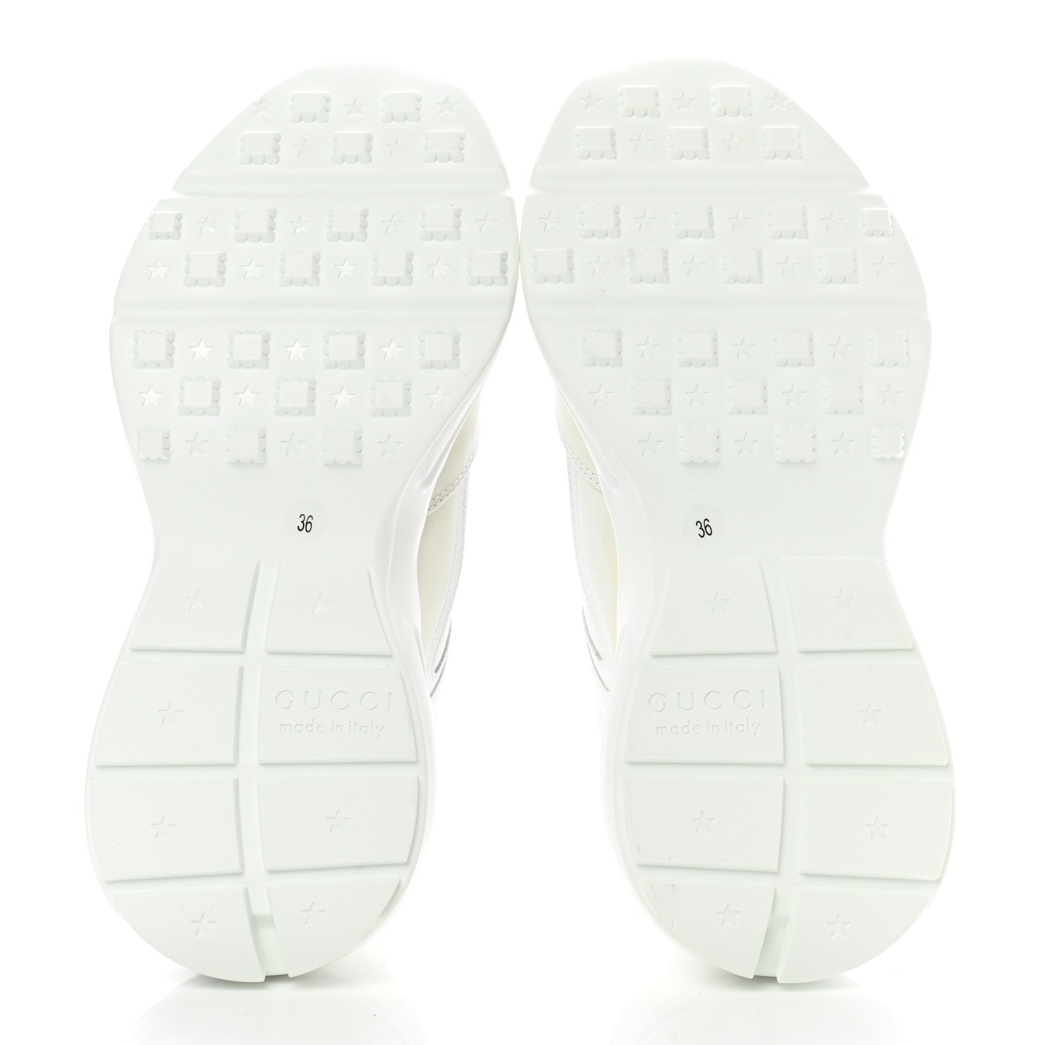 Gucci Soft Calfskin Womens Rhyton Sneakers 36 Ivory 5 of 9