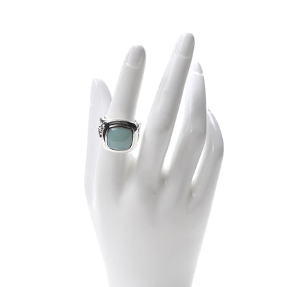 David Yurman Sterling Silver Chalcedony 17mm Albion Ring 54 6.75 2 of 5