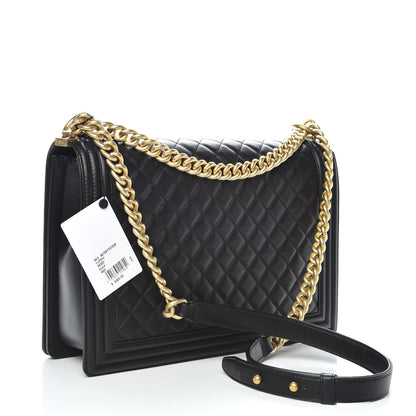 Chanel Lambskin Quilted Large Boy Flap Black 3 of 10