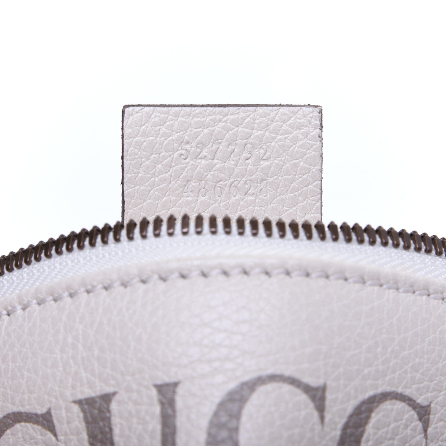 Gucci Grained Calfskin Small Logo Belt Bag White 9 of 10