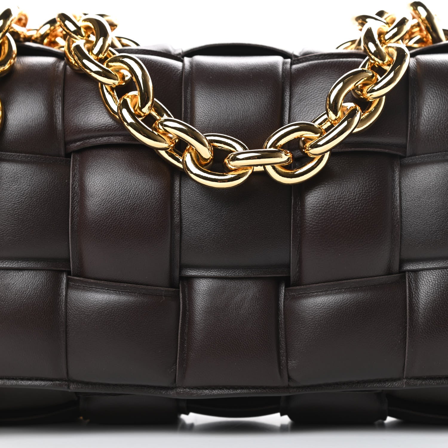 Bottega Veneta Lambskin Maxi Intreccio Padded Chain Cassette Crossbody Bag Black 7 of 10