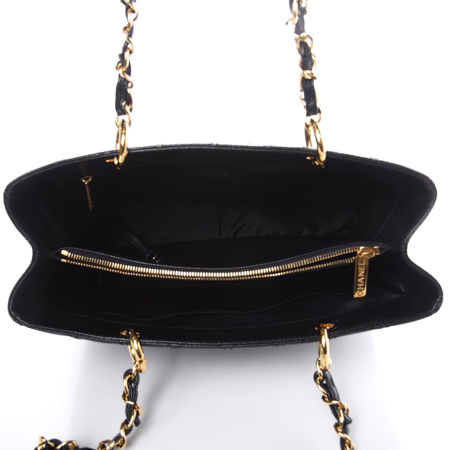 Chanel Caviar Quilted Grand Shopping Tote GST Black 5 of 9