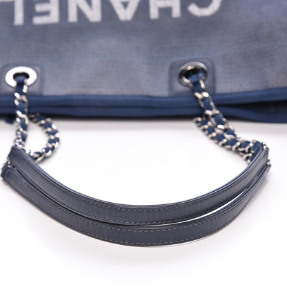 Chanel Canvas Small Deauville Tote Blue 11 of 14