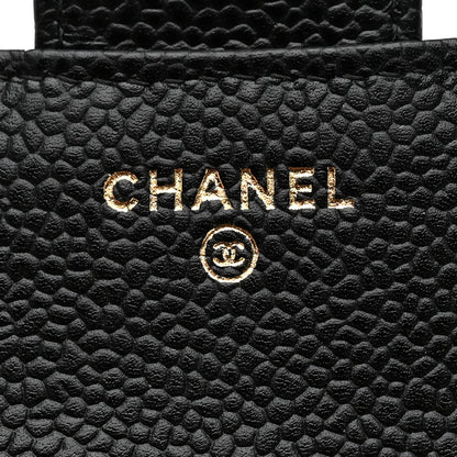 Chanel Caviar Quilted Compact Flap Wallet Black 6 of 8