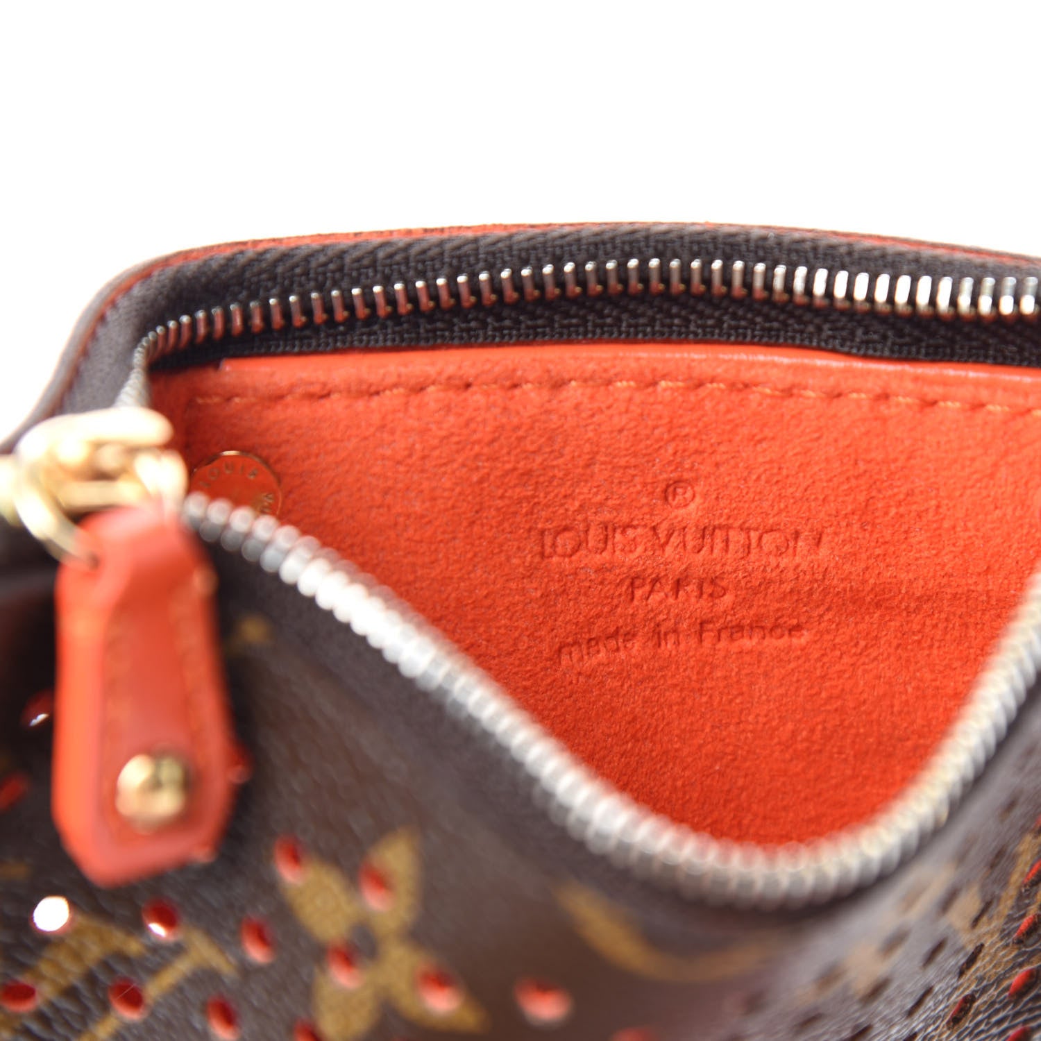 Louis Vuitton Monogram Perforated Key Pouch Orange 6 of 7