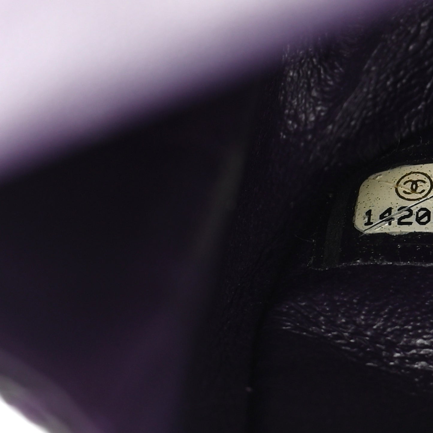 Distressed Patent Quilted 2.55 Reissue 225 Flap Purple