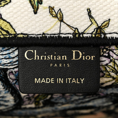 Christian Dior Canvas Embroidered Large D-Constellation Book Tote Latte Multicolor 6 of 11