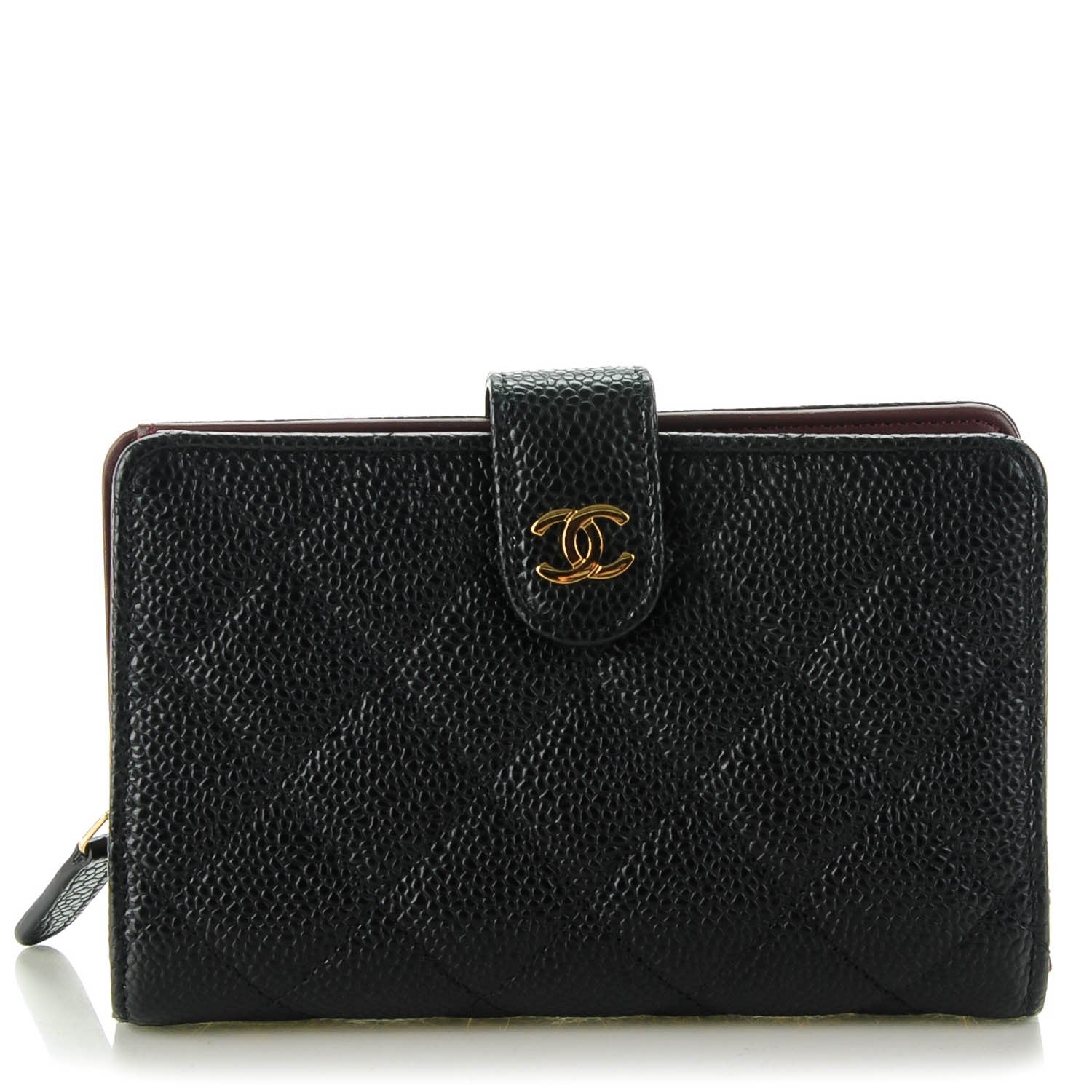 Chanel Caviar Quilted Zipped Pocket Wallet Black 1 of 8