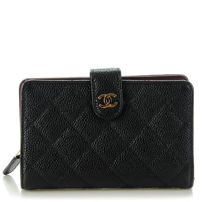 Chanel Caviar Quilted Zipped Pocket Wallet Black 1 of 8