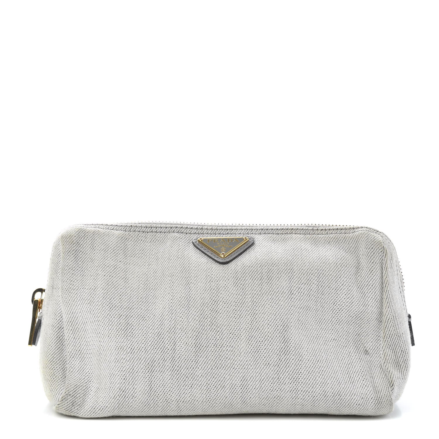 Prada Denim Cosmetic Pouch White 1 of 9
