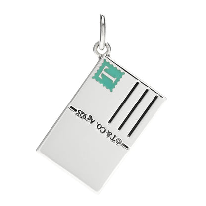 Tiffany Sterling Silver Enamel Paris Postcard Charm Blue 3 of 5