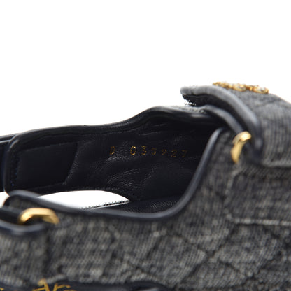 Chanel Velvet Velcro Dad Sandals 37 Grey 8 of 11