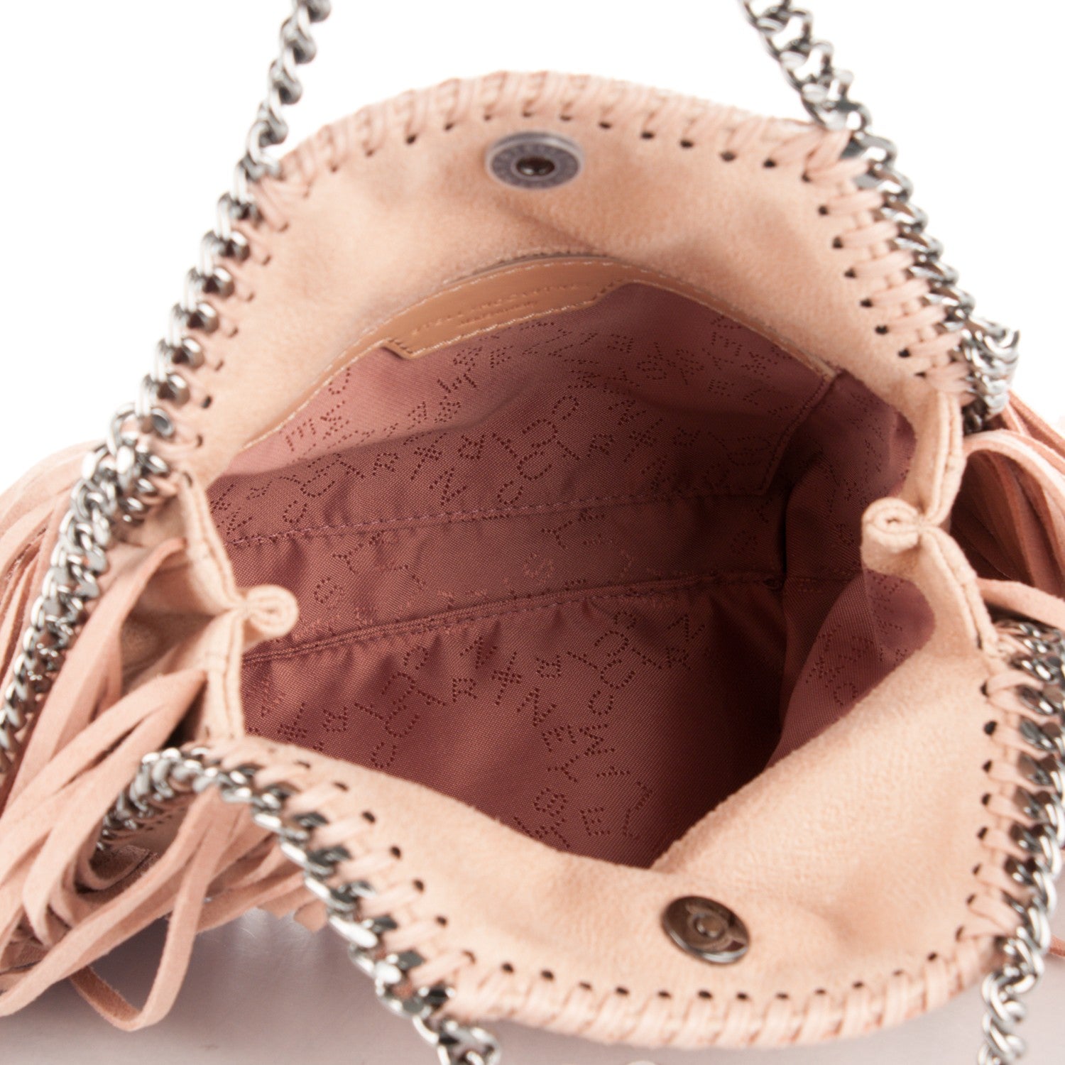 Stella McCartney Shaggy Deer Fringe Tiny Falabella Tote Powder 5 of 7