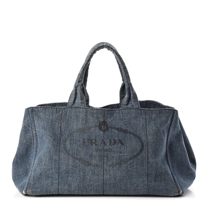 Prada Denim Logo Tote 1 of 6