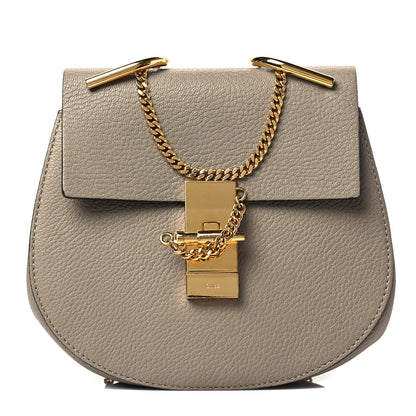 Chloe Grained Lambskin Mini Drew Shoulder Bag Motty Grey 1 of 7