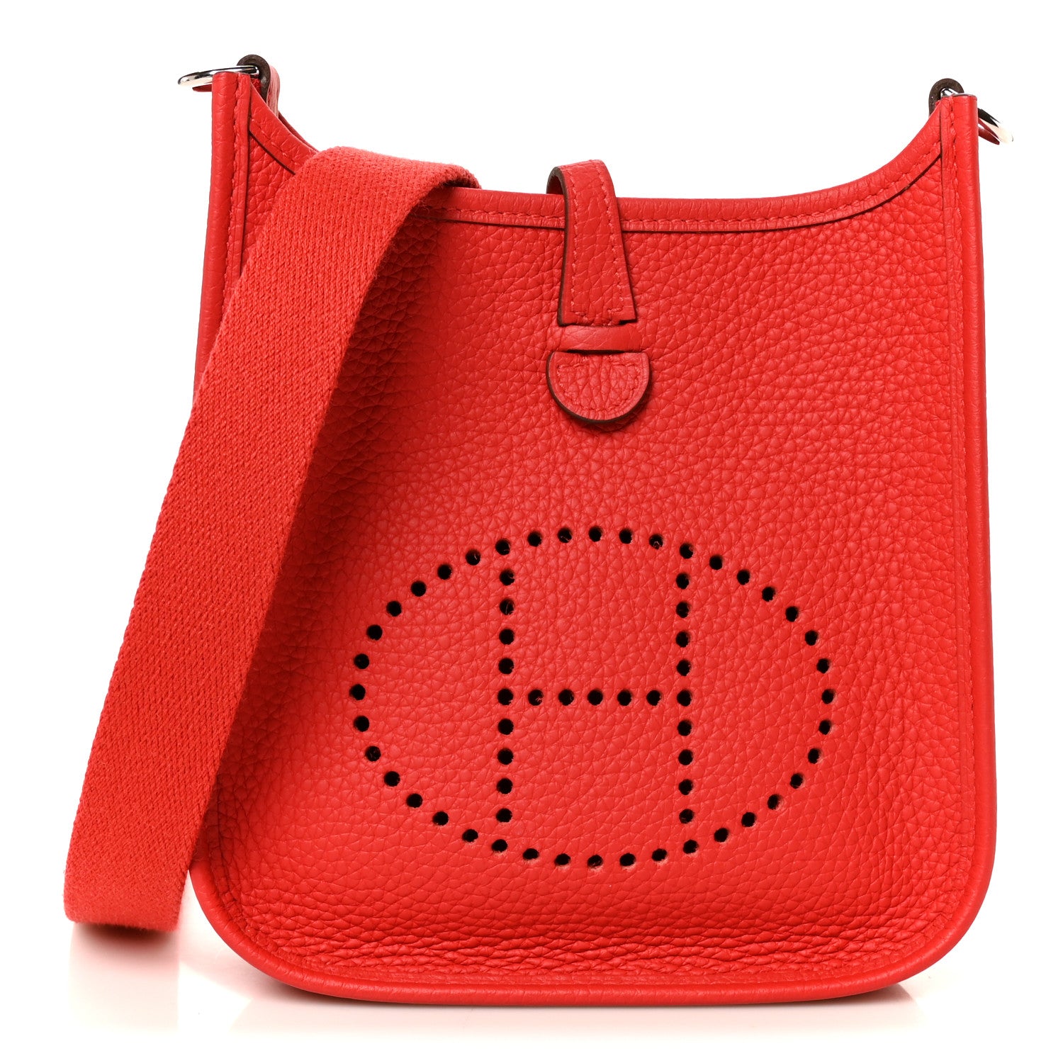 Hermes Taurillon Clemence Evelyne TPM Rouge De Coeur 1 of 11