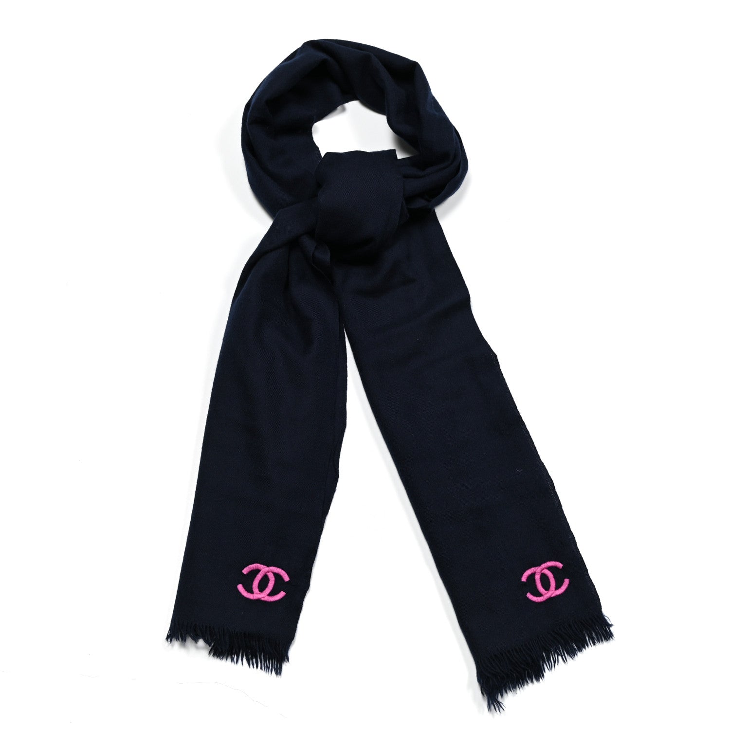 Chanel Cashmere CC Stole Navy 1 of 4