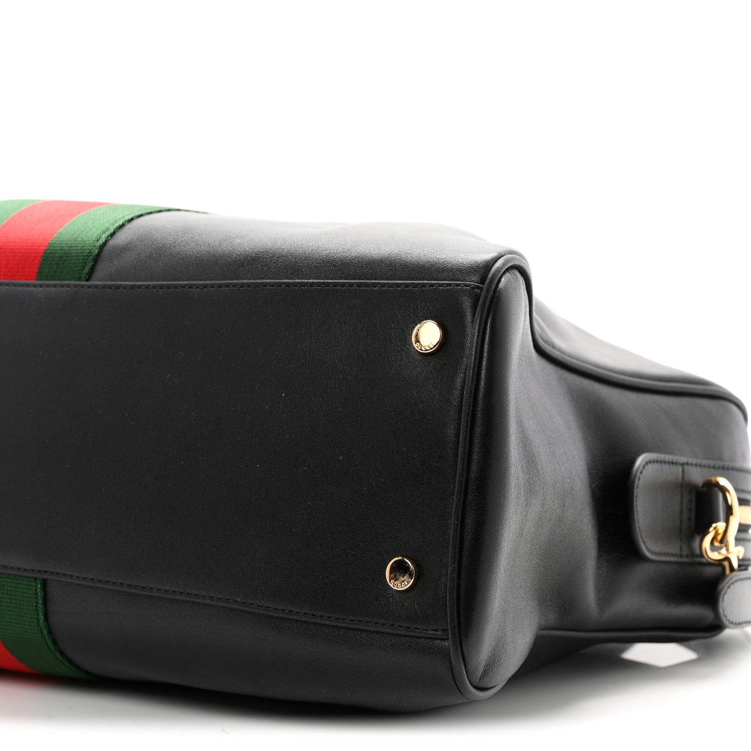 Gucci Calfskin Web Large Borsetto Boston Black 10 of 10