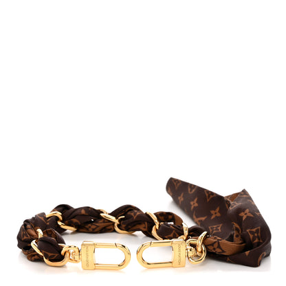 Louis Vuitton Metal Polyester Monogram Braided Scarf Chain Foulard Bag Charm 1 of 4