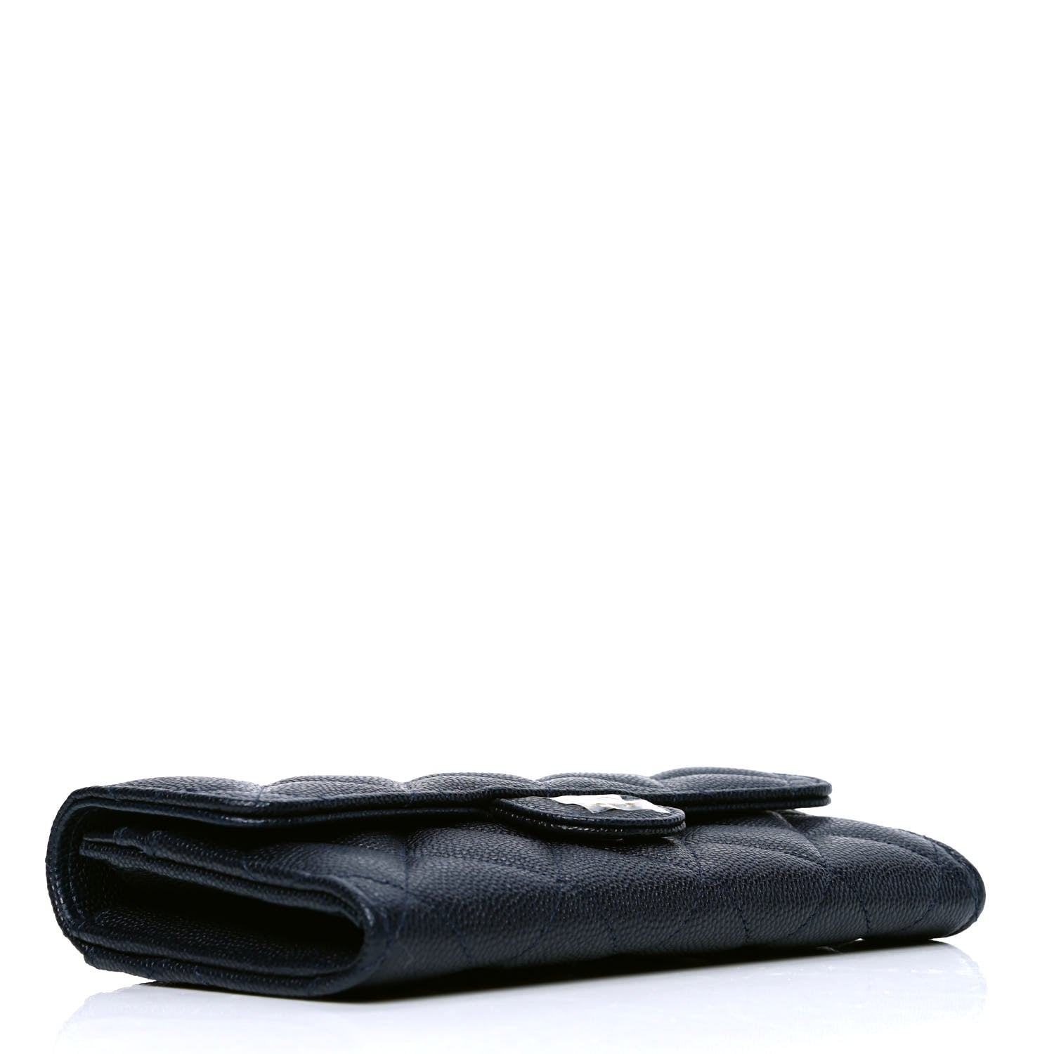 Chanel Caviar Quilted Medium Flap Wallet Navy 3 of 5