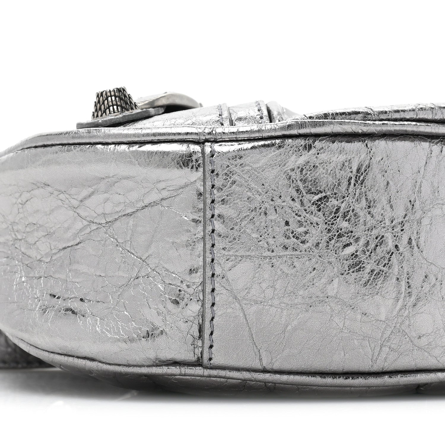 Balenciaga Metallic Agneau Arena Le Cagole Shoulder Bag XS Silver 9 of 9
