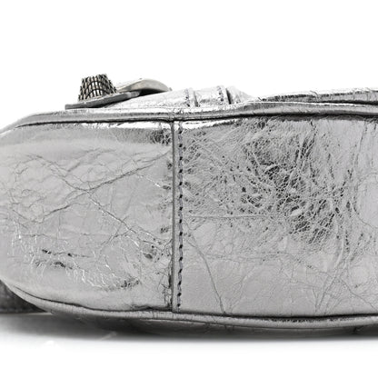 Balenciaga Metallic Agneau Arena Le Cagole Shoulder Bag XS Silver 9 of 9