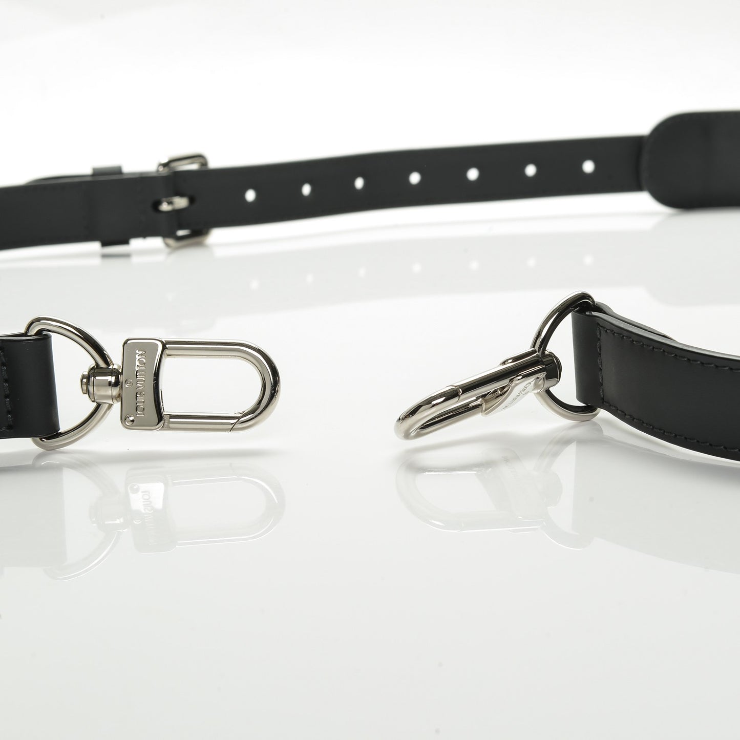 Calfskin Keepall Bandouliere Adjustable Shoulder Strap Black