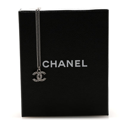 Chanel Crystal Timeless CC Necklace Silver 7 of 7