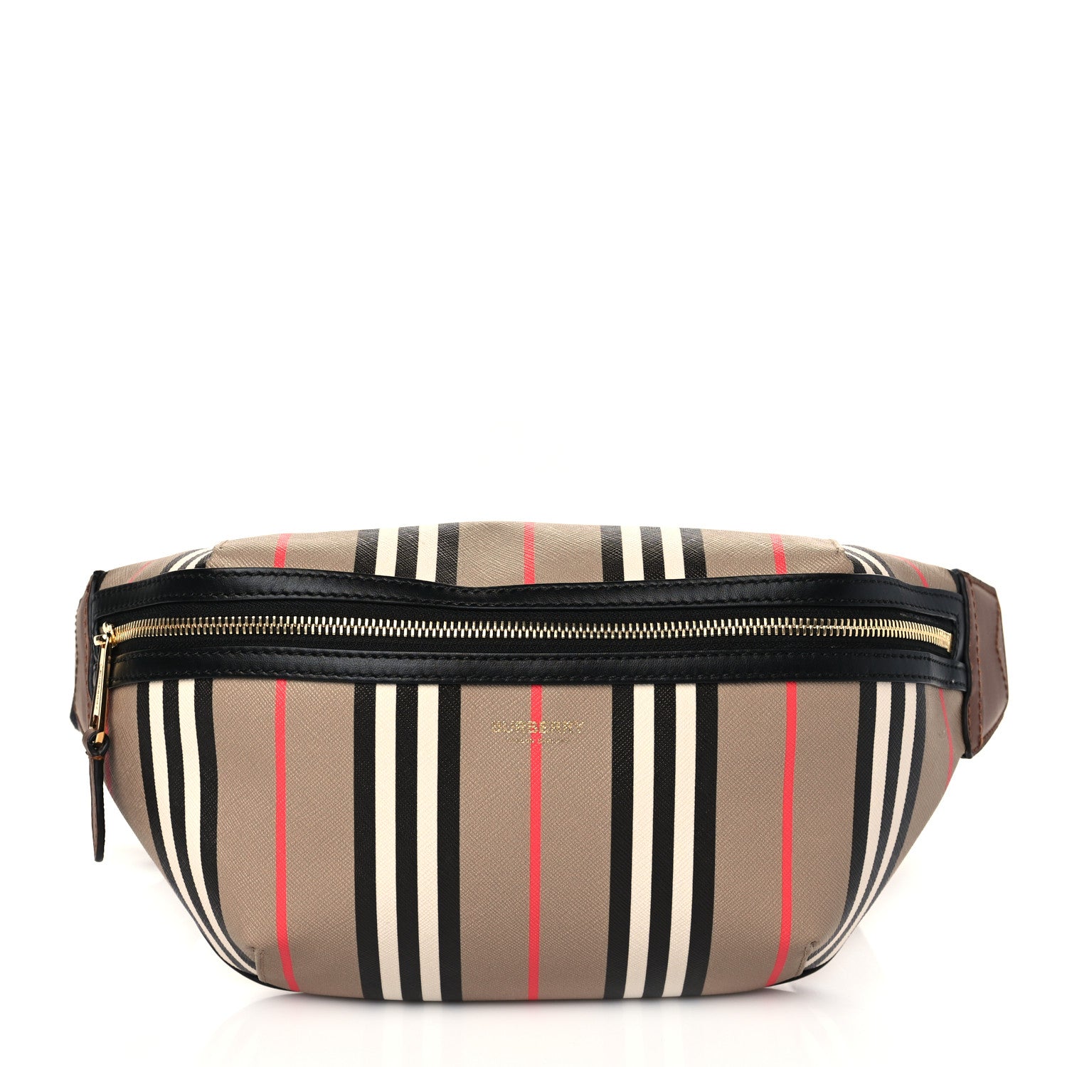 Burberry E-Canvas Icon Stripe Sonny Bum Bag Archive Beige 1 of 9