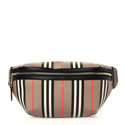 Burberry E-Canvas Icon Stripe Sonny Bum Bag Archive Beige 1 of 9