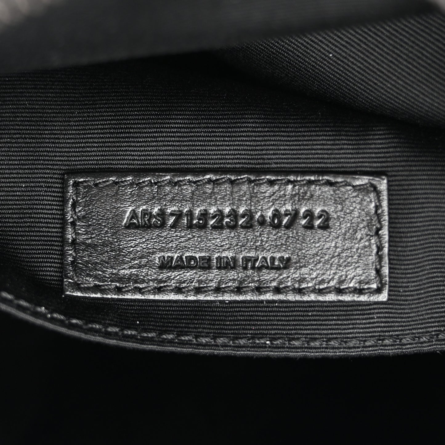 Calfskin Matelasse Monogram Monochrome Lou Camera Bag Black