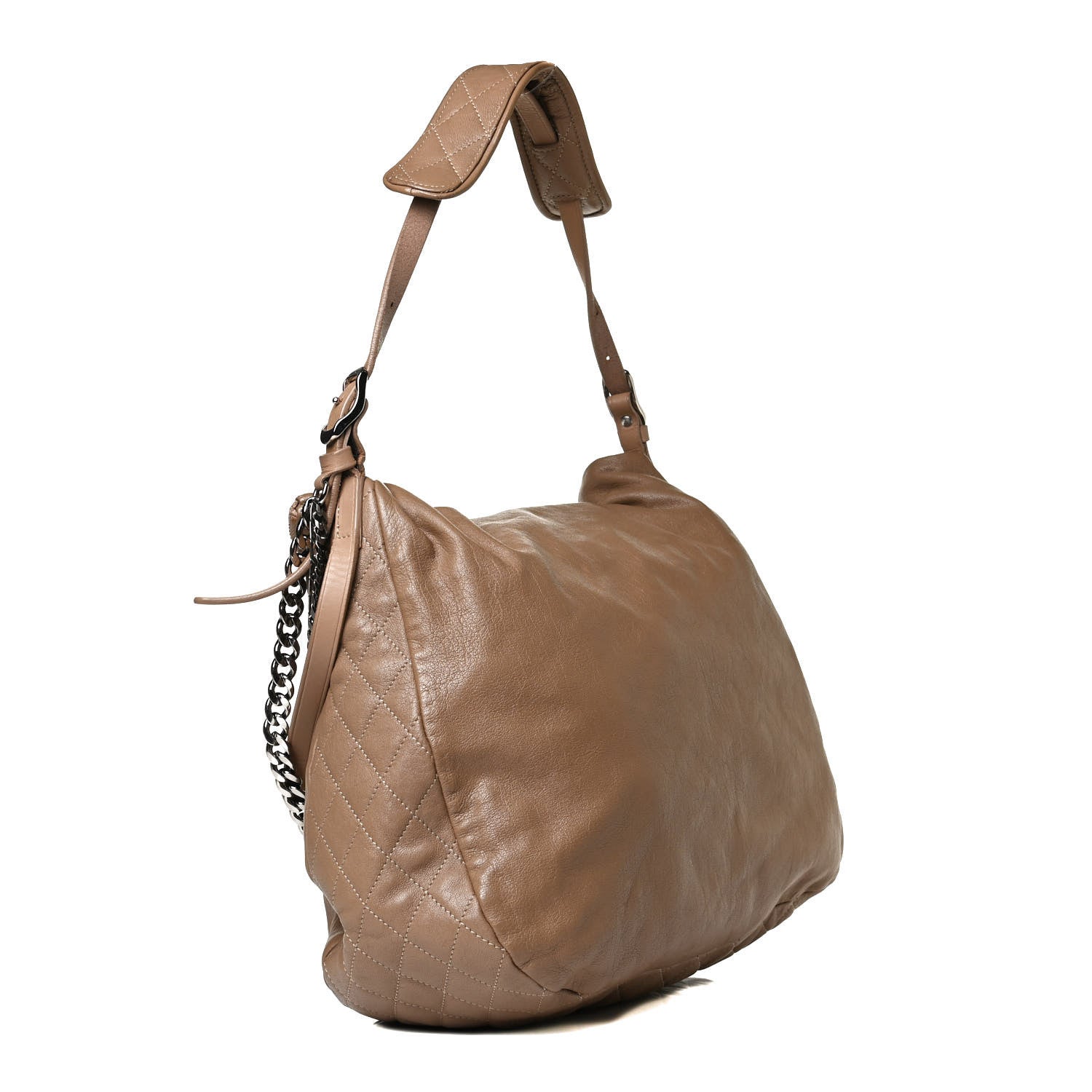 Jimmy Choo Lambskin Biker Hobo Beige 2 of 24