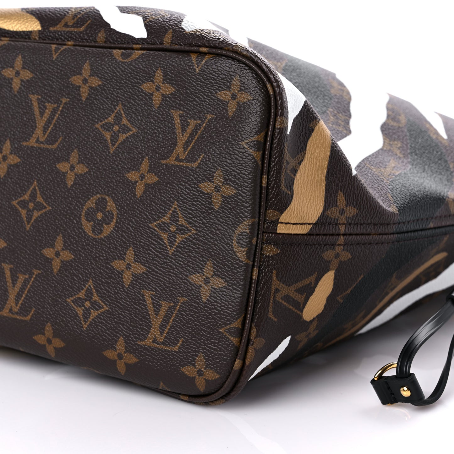 X LOL Monogram Neverfull MM Gold Silver