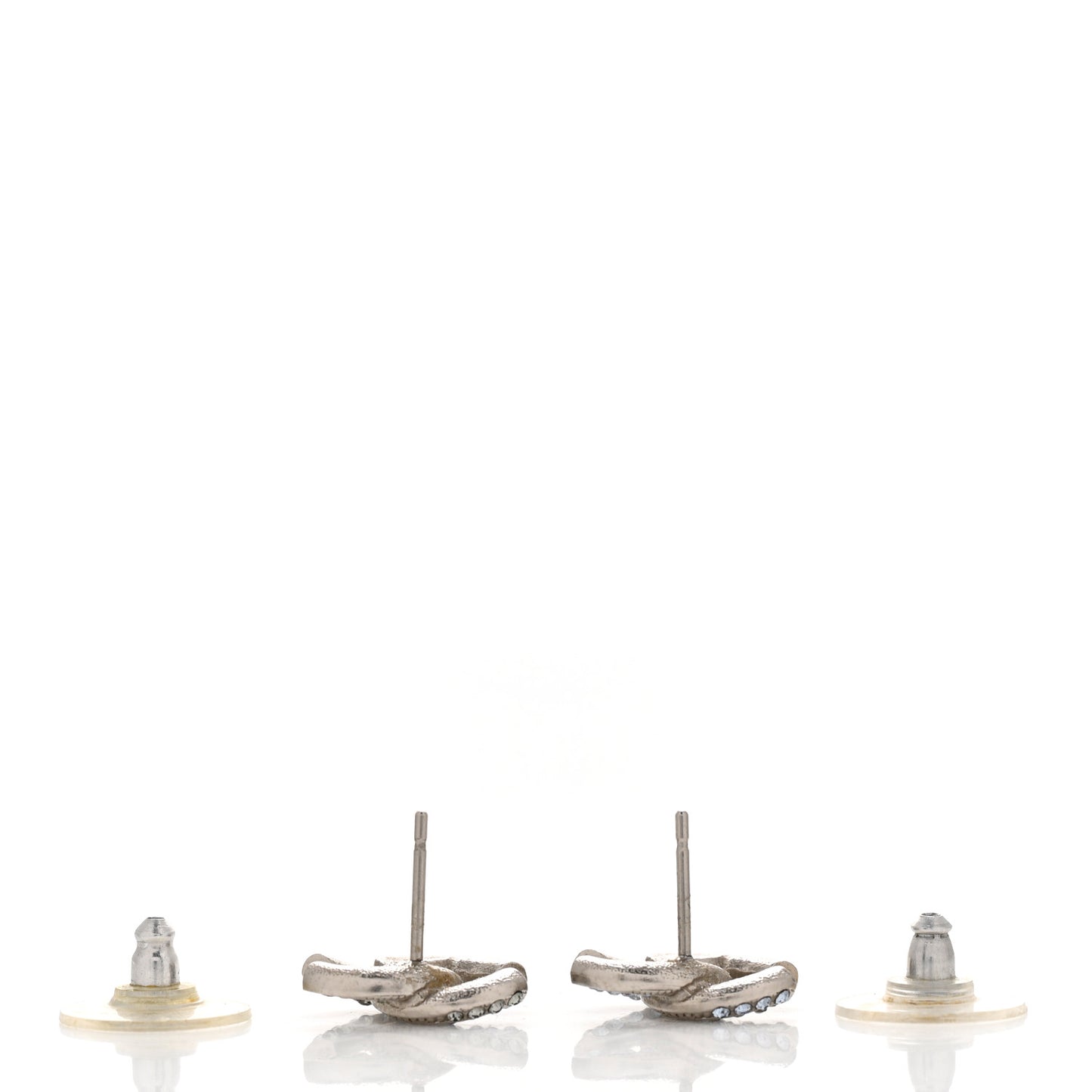 Crystal CC Earrings Silver