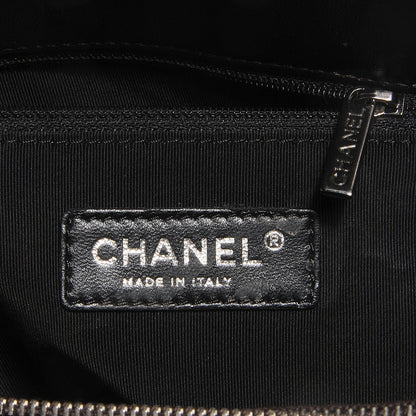 Chanel Metallic Calfskin Quilted Mademoiselle Tote Pearl Black 6 of 8