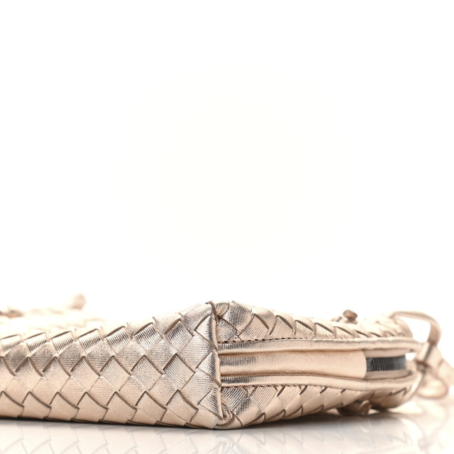 Metallic Grosgrain Intrecciato Nodini Crossbody Messenger Copper