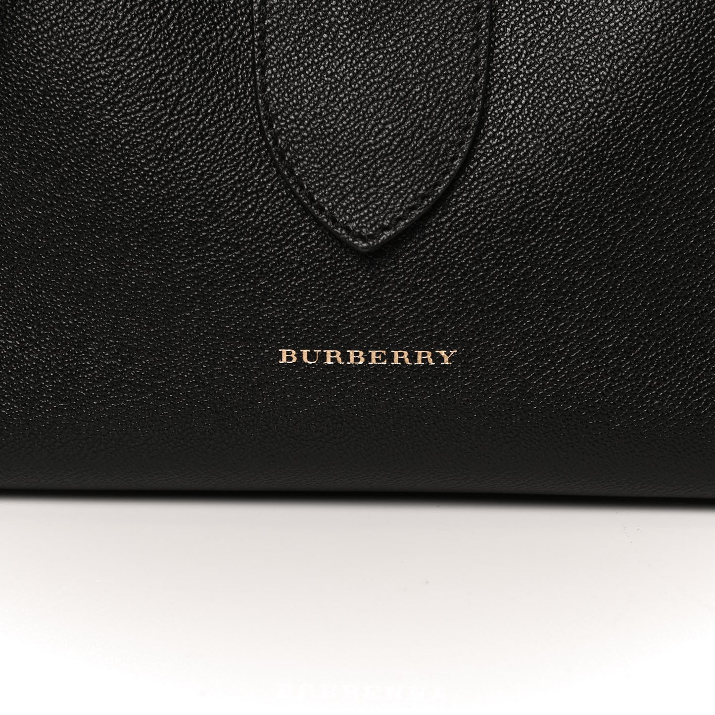 Soft Grain Calfskin Medium Buckle Tote Black