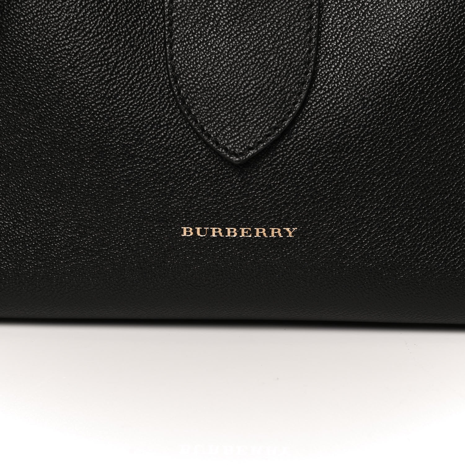 Burberry Soft Grain Calfskin Medium Buckle Tote Black 11 of 15