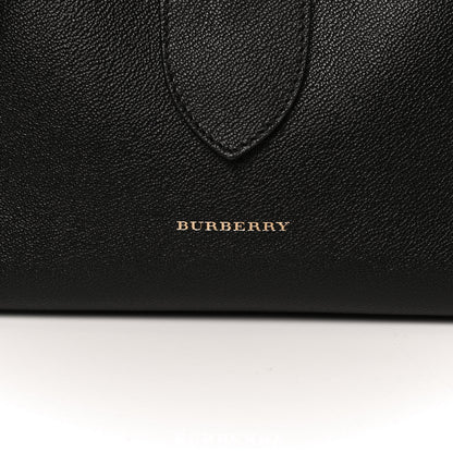 Burberry Soft Grain Calfskin Medium Buckle Tote Black 11 of 15