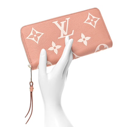 Louis Vuitton Empreinte Monogram Giant Zippy Wallet Rose Trianon Creme 2 of 7
