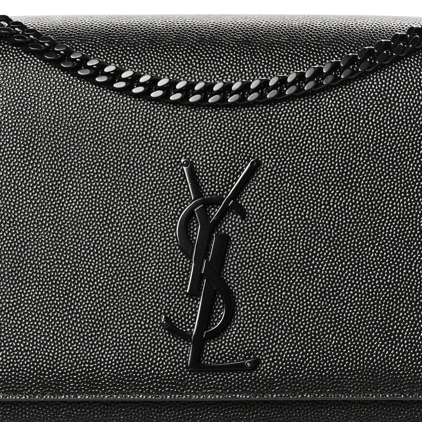 Grain De Poudre Medium Classic Monogram Monochrome Kate Satchel Black